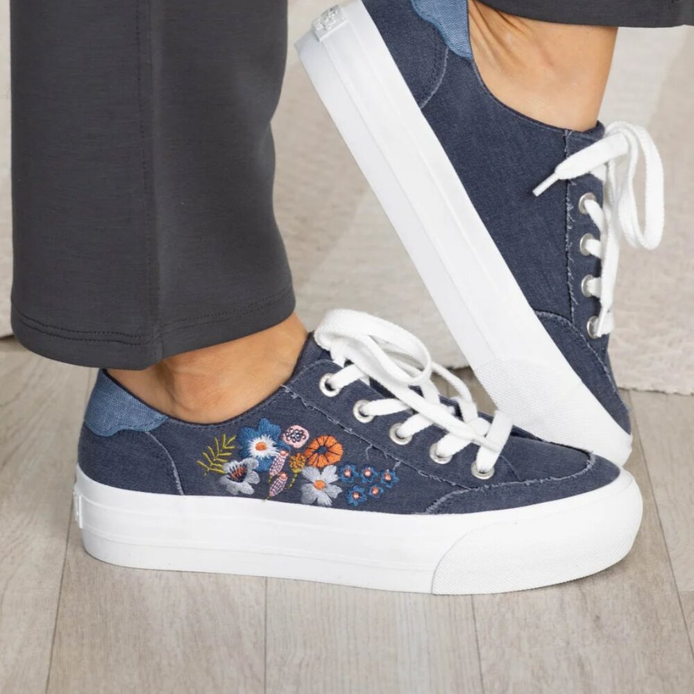 NEW BLOWFISH Sadie Sneakers in navy for women 266 2T7 - Picture 3 of 11